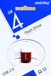 Флеш-накопитель USB  4GB  Smart Buy  Lara  красный