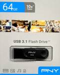Флеш-накопитель PNY 64GB ATTCLA USB 3.0 BLKTRNBLK