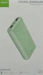 Аккумулятор Powerbank GOLF G57/ 20000 mah + Кабель Micro Out USB 1 А, 2.1A/ Green