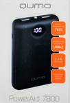 Портативное зарядное устройство Qumo PowerAid 7800 (V2), 7800 мА-ч, 2 USB 1A+2A
