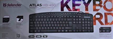 Клавиатура Defender Atlas HB-450, черный, мультимедиа, 124 кн., USB