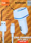 Блок питания автомобильный 1 USB, 1 Type-C FaisON A-25, Border, 3000mA, 36Вт, QC3.0, PD3.0, кабель м
