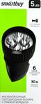 Фонарь Smartbuy аккумуляторный, 5 LED с прямой зарядкой, черный