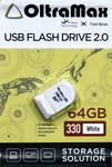 Флеш-накопитель 64Gb OltraMax 330, USB 2.0, белый