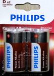 Батарейка D Philips LR20-2BL Power, 1.5B
