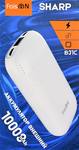 Аккумулятор внешний FaisON B31C, Sharp, 10000mAh,1 USB выход, индикатор, 2.0A, цвет: белый