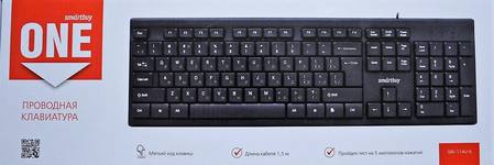 Клавиатура Smartbuy ONE 114 черная, USB