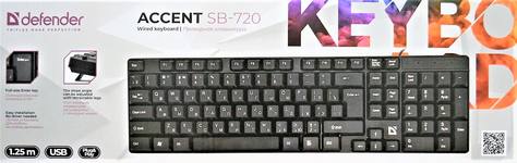 Клавиатура Defender Accent SB-720, черный, USB