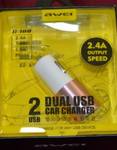 АЗУ, 2USB, 2.4A, белый/розовый, C-100-PNK, AWEI