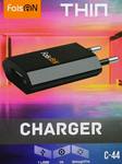 Блок питания сетевой 1 USB FaisON C-44, THIN, 1000mA, цвет: чёрный