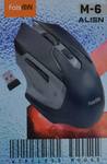 Мышь беспроводная FaisON, M-6, Alien, 1200 DPI, оптическая, USB, 6 кнопок, цвет: серый
