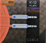 Кабель AUX, Jack 3,5mm(m) - Jack 3,5mm(m) FaisON K-12, Flex, 1.0м, цвет: красный