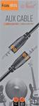 Кабель AUX, Jack 3,5mm(m) - Jack 3,5mm(m) FaisON K-47, Neat, 1.0м, круглый, силикон, цвет: чёрный