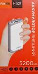 Аккумулятор внешний FaisON HB21, Tiny Concave pattern, 5200mAh, пластик, 1 USB выход, индикатор, 2.1