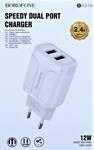 Адаптер Сетевой Borofone BA37A Speedy 2USB/5V/2.4A