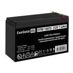 Батарея для  ИБП ExeGate EX285952RUS DTM 12072 (12V 7,2Ah, клеммы F1)