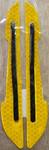 Наклейка противоударная, светоотражающая 16×2,3 см, набор 2 шт, желтый