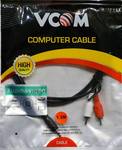 Кабель соединительный VCOM 3.5 Jack (M) / 2xRCA (M), стерео, аудио, 1.5 м.