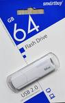Флеш-накопитель USB  64GB  Smart Buy  Clue  белый