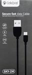 Кабель USB - микро USB Celebrat SKY-2M, 1.0м, цвет: чёрный