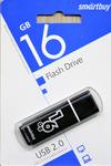Флеш-накопитель 16Gb SmartBuy Glossy series, USB 2.0, чёрный