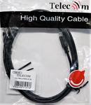 Кабель USB 2.0 A-mini-B 5P (1,8м) чёрный, Telecom