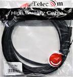 Кабель соединительный TELECOM 3.5 Jack (M) / 2xRCA (M), стерео, аудио, 5 м.