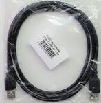 Кабель удлинительный TELECOM USB2.0 AM->AF, черный, 1,5 м 