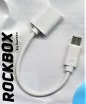 Кабель OTG - Type-C RockBox 10 см (white)