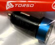 Автомобильный вольтметр, зарядное устройство TORSO 12-24 В, 2 USB 2А,