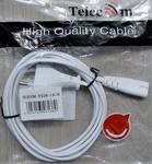 Кабель для аудио-видео техники IEC-320-C7--розетка 220V, 2-pin , 1,8м , белый, Telecom