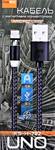 Кабель USB - микро USB FaisON FS-K-782 UNO, 1.0м, круглый, 2.1A, нейлон, магнитный, цвет: серый